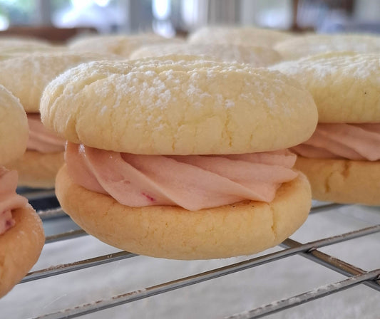 VANILLA MELTING MOMENTS WITH STRAWBERRY BUTTERCREAM FILLING - RECIPE